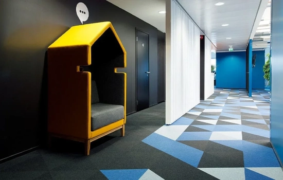 A newly carpet installed in modern office