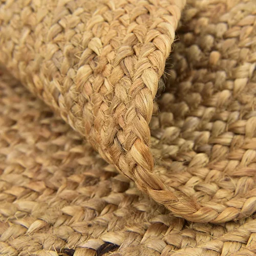 The tactile nature of jute, highlighted in this close-up.